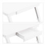 Relaxdays, blanc Table d’ordinateur portable, bambou, pliante, bureau, tablette genoux, livres, HxLxP : 24 x 60 x 35 cm, 1 éléme