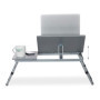 Relaxdays Table pour Ordinateur Portable, Hauteur réglable, Pliable, Surface de Travail inclinable, 44x73x34,5 cm, Gris