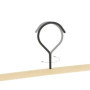 relaxdays Cintres Pinces en Lot de 10, Clips réglables, Jupes et Pantalons, HLP : 11,5 x 30,5 x 3 cm, Noir/Nature