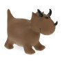 Relaxdays Animal Sauteur avec Pompe à air, en Forme de tricératops, Charge Max. 50 kg, sans BPA, pour Enfants, Marron