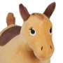 Relaxdays Animal Sauteur, Jouet en Forme de Cheval, Charge maximale : 50 kg, sans BPA, 3 Ans et Plus, Marron Clair