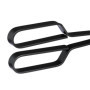 Relaxdays Pince de cheminée, 66,5 cm, Pince à feu pour Bois & briquettes, Acier, Noir