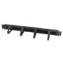 LogiLink Professional OR106B - Panneau de Gestion de câbles 19" avec 4 étriers en Acier et Barrette de Brosse Noir