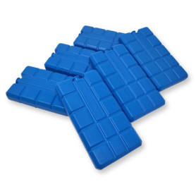 Toci Ensemble de 6 accumulateurs de froid minces de 200 ml chacun | 6 éléments de refroidissement bleus pour sac isotherme ou gl
