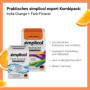simplicol : Kit Complet Teinture Expert + fixateur : Votre Teinture Express (Paquet 300g + Flacon 90ml) - Orange Inde