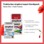 simplicol : Kit Complet Teinture Expert + fixateur : Votre Teinture Express (Paquet 300g + Flacon 90ml) - Rouge Coquelicot