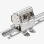 kwmobile 4X Module Keystone RJ45 Cat 6a - Modules de Brassage pour Branchement Câble RJ45 - Connecteur Blindé avec Support pour 