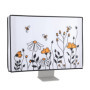 kwmobile Housse écran Ordinateur Compatible avec 27-28" Moniteur - Protection d'écran PC - Noir-Orange-Blanc