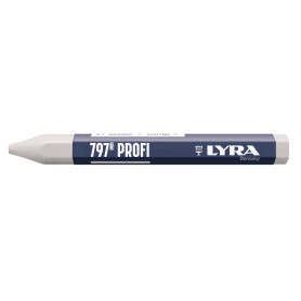 L4870001 LYRA 797® Boîte de 12 craies blanches professionnelles à base d'huile pour marqueurs résistants aux intempéries