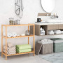 Casaria Étagère de Rangement en Bambou 66 x 58 x 26 cm 3 Niveaux réglables en Hauteur Charge Max. 30 kg