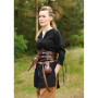 Battle-Merchant Tunique médiévale Ylva pour femme, chemise cintrée du début médiéval, tenue de tortue, taille LARP, viking, pira