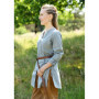 Battle-Merchant Tunique médiévale Ylva pour femme, chemise cintrée du début médiéval, tenue de tortue, LARP, viking, pirate, gri