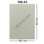 Lot de 5 cartons de reliure, format A3 (29,7 x 42 cm), épaisseur : 3 mm (0,3 cm), grammage : 1800 g/m², carton gris pour le bric