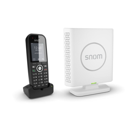 Snom M430 Ensemble TéLéPhone Fixe sans Fil TéLéPhone Snom - Base M400 Et Combiné M30 - Jusqu'à 20 Combinés Et 10 Appels S