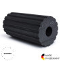 BLACKROLL GROOVE (30 x 15 cm) | Rouleau de massage rainuré & foam roller de sport maison original en dureté moyenne pour l'exerc