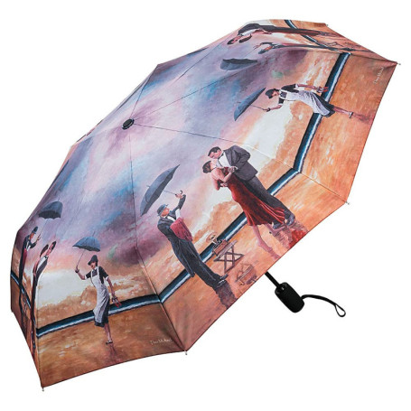 VON LILIENFELD® Parapluie de Poche Pliant Ouverture et Fermeture Automatique Résistant au Vent Mini Légèrement Stable Art Theo M
