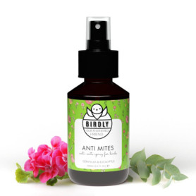 Birdly Spray Anti Acariens et Anti Poux Rouge pour Poules et Oiseaux - 100ml - Action Longue Durée - Sans résidus - Produit Anti