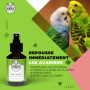 Birdly Spray Anti Acariens et Anti Poux Rouge pour Poules et Oiseaux - 100ml - Action Longue Durée - Sans résidus - Produit Anti