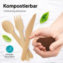 Lot de 100 cuillères en bois jetables,Cuillères en bois jetables,Couverts jetables,Couverts en bois jetables,Cuillère jetable fo