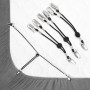 SCHEFFLER-Home Tendeurs élastiques/Set de 4 / Tendeurs draps housses réglables en noir avec clips métalliques et élastique rond 