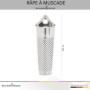 Schwertkrone Râpe à Muscade 11 cm Acier Inoxydable avec Rangement - Râpe a Noix de Muscade - Pratique pour Râper Muscade, Chocol