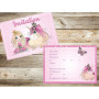 Edition Colibri 10 Cartes d‘invitation en Français Princesse avec licorne: lot de 10 cartes d'invitation pour un anniversaire de
