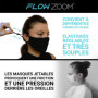 FLOWZOOM® Masque tissu lavable - lot de 2 masques noirs | Efficacité de filtration élevée > 98% | Masque avec filtre poche | Mas