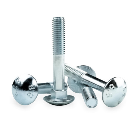 Lot de 20 vis de carrosserie avec collet carré M8 x 50 - Inoxydable - Vis à tête bombée - Vis à tête bombée - Vis à tête bombée 