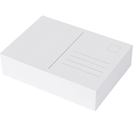 Heite 100 cartes postales vierges blanches DIN A6 - Artisanat créatif - Concevoir des cartes postales individuelles - Papier d'i