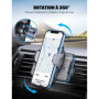 Mohard Support Téléphone Voiture, [Prise Ferme & Crochet Stable] 360° Réglable Porte Telephone Voiture à Grille d'Aération, Accr