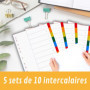 perfect line plastique Intercalaires classeur DIN-A4, 10-pièces, 5-set, intercalaire A4 en polypropylène, fabriqué en Allemagne