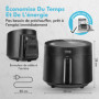 LEBENLANG Friteuse air fryer 5L & 1500W - Livret de recettes & incl. 8 programmes I Sans huile & sans graisse friteuses à airfry