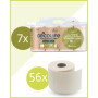 oecolife Lot de 56 rouleaux de papier toilette en bambou, 3 couches, 56 x 150 feuilles par rouleau, super doux, végétalien, papi
