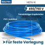 Kalitec Câble de câblage H07V-K 4 mm² bleu - 5 m - Flexible - Toron 4 mm² - Câblage à fils fins - Câble unique - Câble monofil p