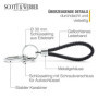 Scott & Webber® - Porte-clés en cuir tressé avec anneau en acier inoxydable, mousqueton et fermeture à vis, idéal pour les clés 