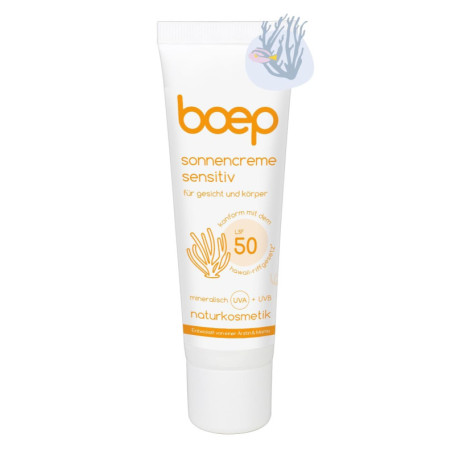 boep crème solaire sensible SPF 50 | Pour le visage et le corps | Haute protection solaire pour bébés, enfants et adultes | Crèm