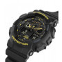 Casio G-Shock « Attention Jaune » Silicone Noir résistant aux Chocs GA-100CY-1AER