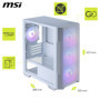 Boîtier ATX semi-tour MSI MAG FORGE M100R WHITE Blanc Acier Verre trempé
