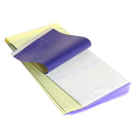 LuLyL Lot de 20 feuilles de papier de transfert de tatouage - Format A4 - Papier carbone - Tatouage graphite