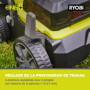 Ryobi - Scarificateur 36V (Alimentation simultanée par 2 Batteries 18V One+™) - Brushless/Moteur sans charbons - Ø 35 cm - Roule