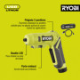 Ryobi - Tournevis 4V - 1,3 Ah - 5 Nm - 2 vitesses - Quick Turn pour faciliter le travail dans les endroits difficiles d'accès - 