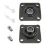 Lot de 2 roulements à billes UCF204 de 20 mm avec buse à huile auto-alignant 4 boulons à bride carrée pour systèmes de transport