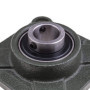 Lot de 2 roulements UCF206 de 30 mm à 4 boulons à bride carrée avec buse d'huile, auto-alignant pour systèmes de transport, mach