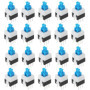 OTOTEC Lot de 20 Interrupteurs à Bouton-poussoir Tactiles 7x7 Mm Autobloquants Micro-interrupteurs à 6 Broches DPDT Mini-interru