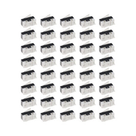 EMSea 40pcs Micro Interrupteur de Fin de Course Longue Charnière Levier AC 125V 2A 3 Broches SPDT pour Appareils Ménagers Audio 