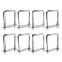 YINETTECH 8pcs Boulons en U Carrés Polyvalents avec Supports Plaque et d'écrou Boulons de Remorque Toit 20x60x120mm Filetage M10