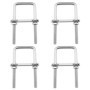 YINETTECH Lot de 4pcs Boulons en U Carrés M8 en Acier Inoxydable 304 avec Écrous et Rondelles de 42mm de Largeur Intérieure pour