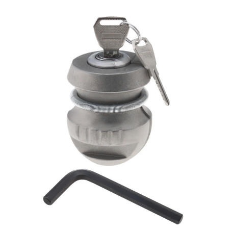 YINETTECH Verrou d'attelage Barre de Remorquage avec Clé Serrure de Sécurité pour Attelage de Remorque en Alliage de Zinc Compat