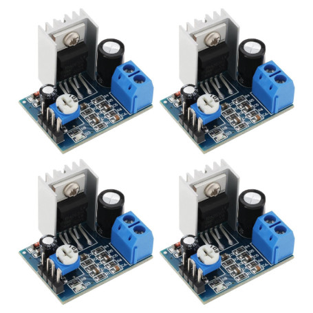 YINETTECH Lot de 4 modules d'amplificateur audio TDA2030A 6-12 V 18 W pour alimentation CC Système audio haut-parleurs DIY