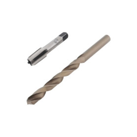YINETTECH Jeu de Forets à Tarauder 1/8-27 NPT 8,3 Mm HSS en Acier Rapide pour Métal Plastique Bois Trous de Perçage 1/8" NPT